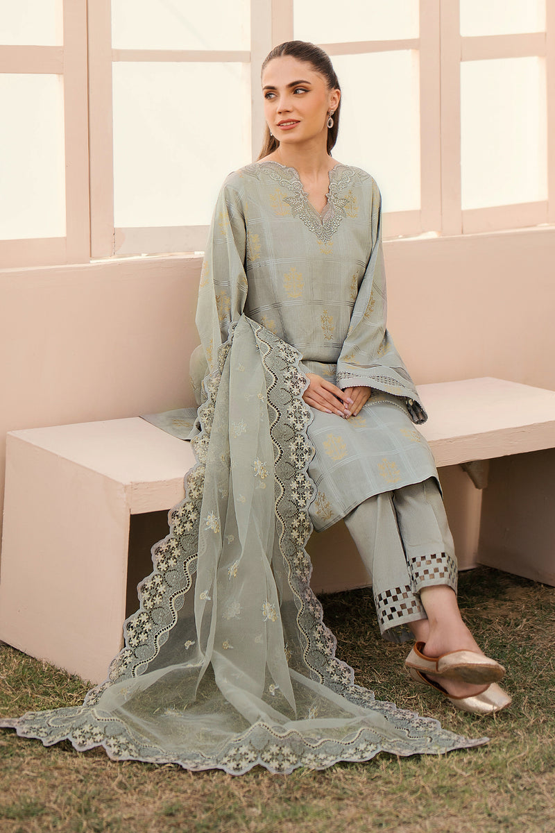 Baroque | Luxury Pret 24 | JACQUARD LAWN UF-603 - House Of Hania