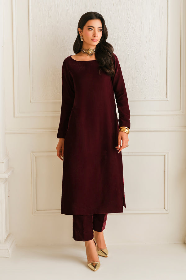 Baroque | Luxury Pret 24 | VELVET SUIT PR-1009 - House Of Hania