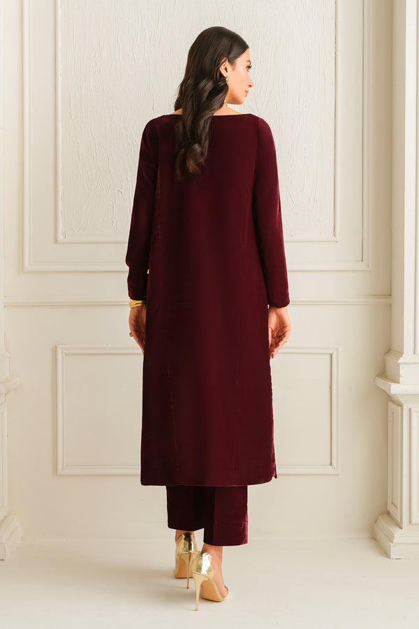 Baroque | Luxury Pret 24 | VELVET SUIT PR-1009 - House Of Hania