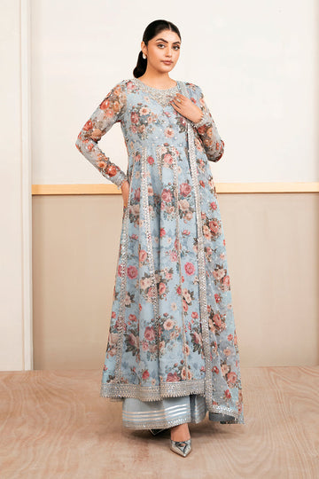 Baroque | Luxury Pret 25 | EMBELLISHED PRINTED CHIFFON PR-1058 - House Of Hania