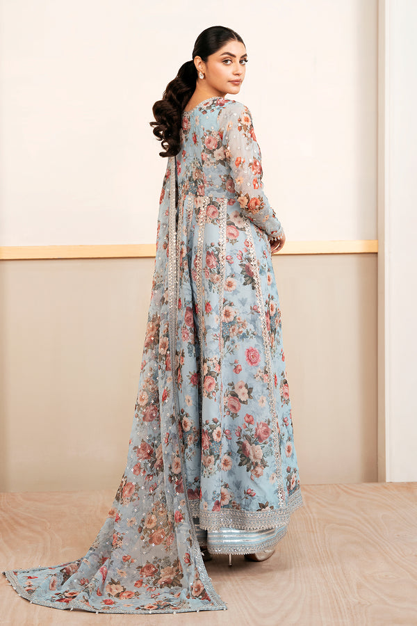 Baroque | Luxury Pret 25 | EMBELLISHED PRINTED CHIFFON PR-1058 - House Of Hania