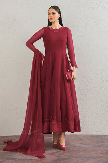 Baroque | Luxury Pret 25 | EMBROIDERED CHIFFON FROCK PR-901 - House Of Hania