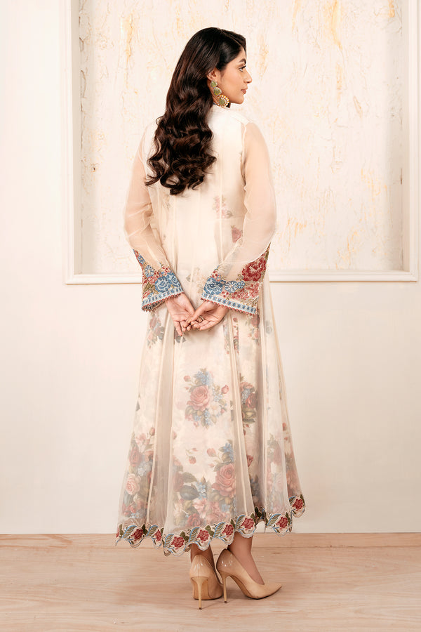 Baroque | Luxury Pret 25 | EMBROIDERED CHIFFON PR-1053 - House Of Hania