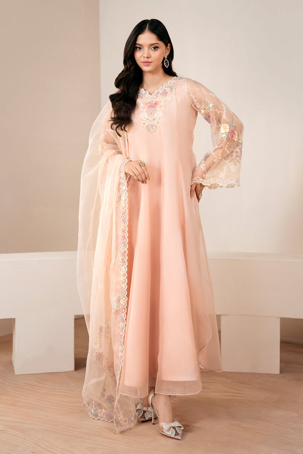 Baroque | Luxury Pret 25 | EMBROIDERED CHIFFON PR-1054 - House Of Hania