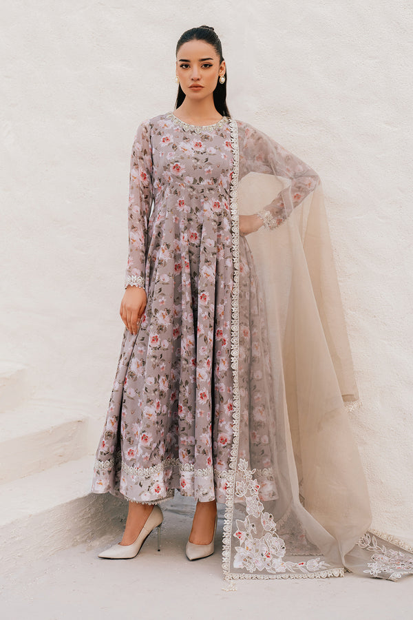 Baroque | Luxury Pret 25 | EMBROIDERED CHIFFON PR-1090 - House Of Hania