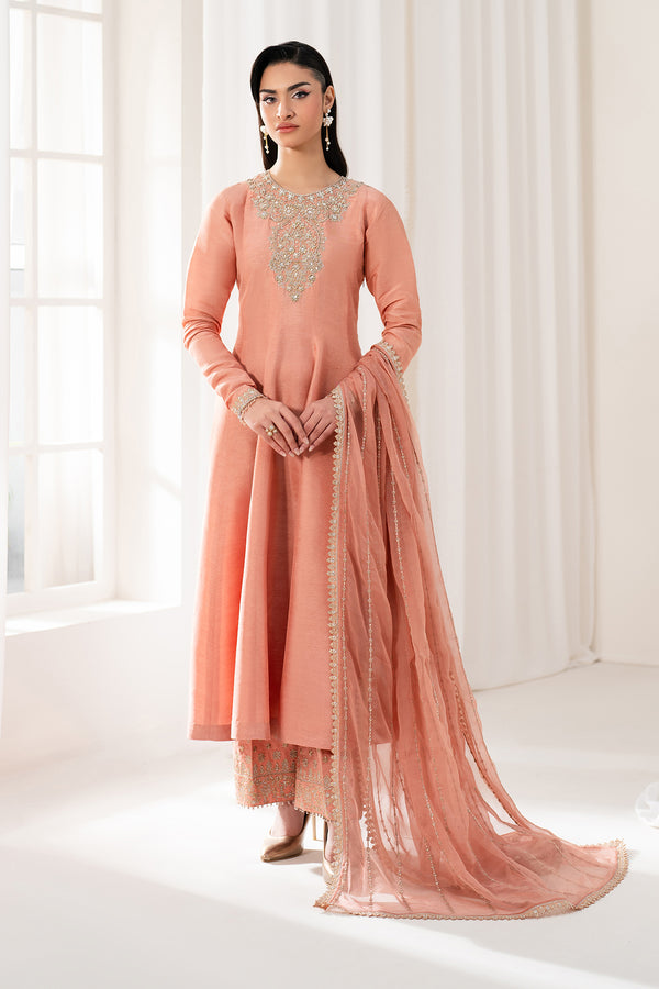 Baroque | Luxury Pret 25 | EMBROIDERED CHIFFON PR-1099 - House Of Hania