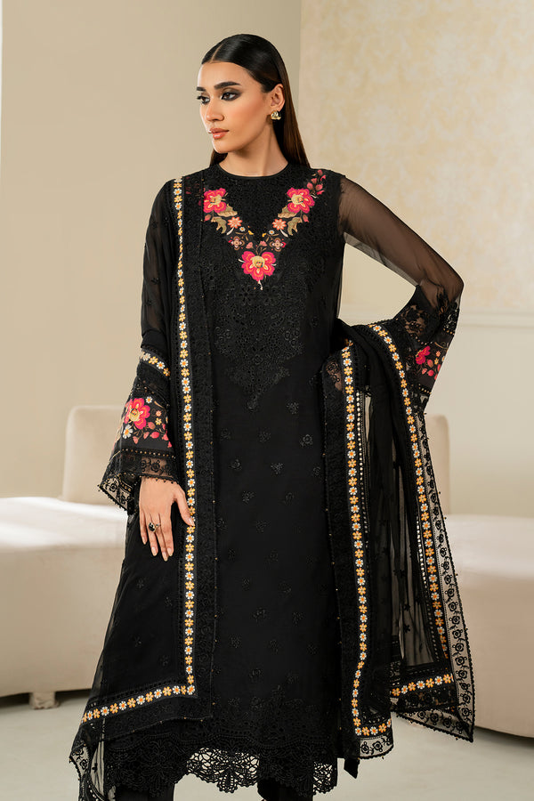 Baroque | Luxury Pret 25 | EMBROIDERED CHIFFON PR-1144 - House Of Hania