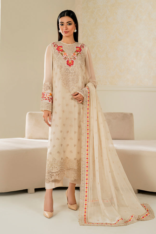 Baroque | Luxury Pret 25 | EMBROIDERED CHIFFON PR-1145 - House Of Hania