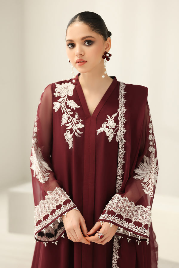 Baroque | Luxury Pret 25 | EMBROIDERED CHIFFON PR-1160 - House Of Hania