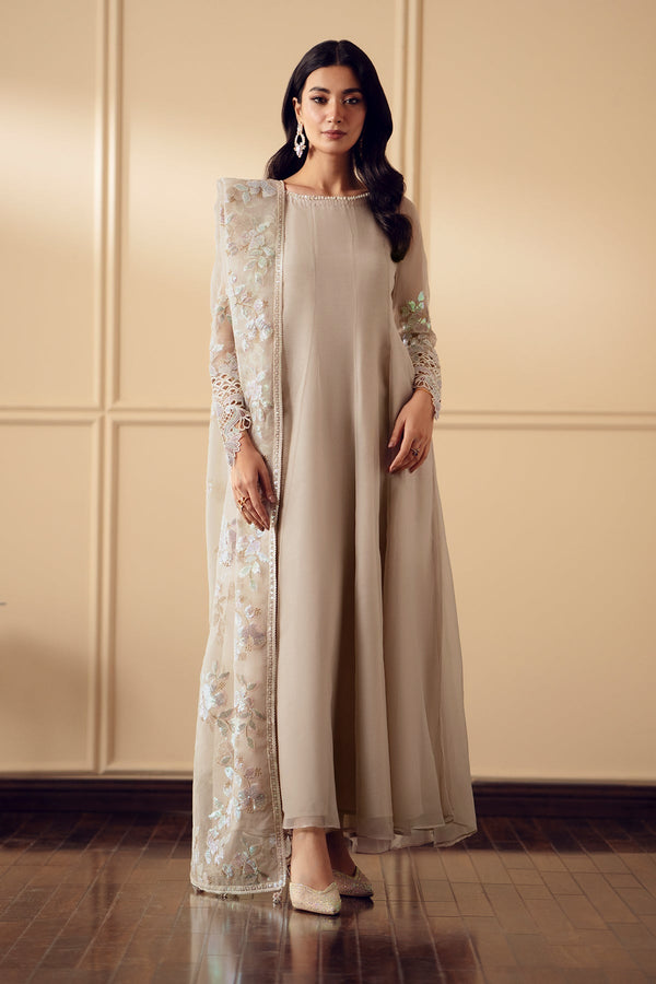 Baroque | Luxury Pret 25 | EMBROIDERED CHIFFON PR-893 - House Of Hania