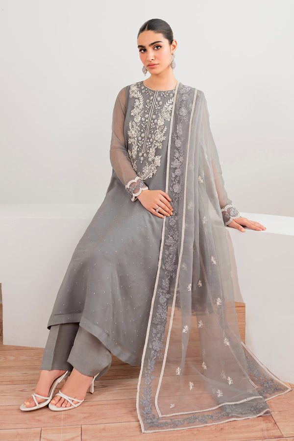 Baroque | Luxury Pret 25 | EMBROIDERED CHIFFON PR-991 - House Of Hania