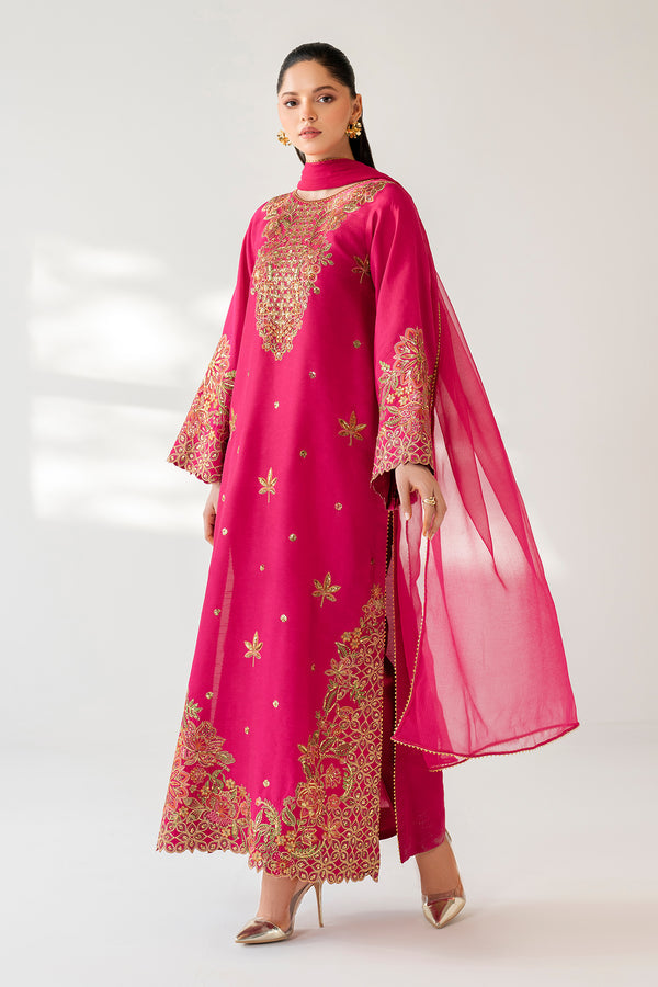 Baroque | Luxury Pret 25 | EMBROIDERED RAW SILK PR-1165 - House Of Hania