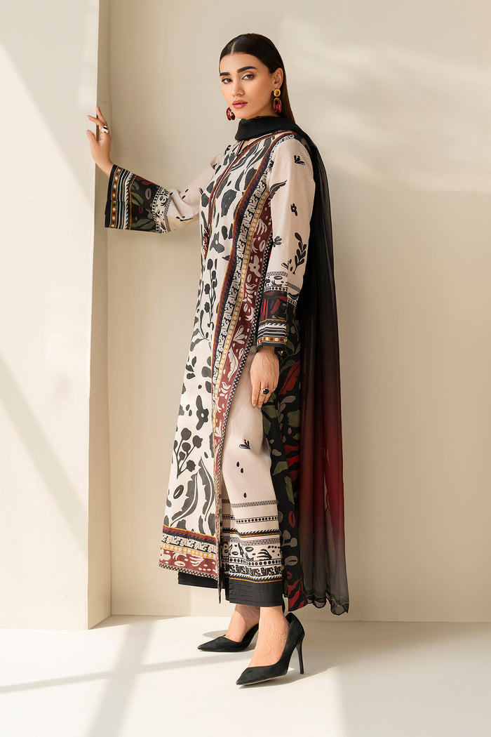 Chiffon Suit (3-Piece) by Baroque – UF-4199, Photo 4