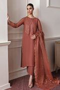 Rust Organza Suit (3-Piece) by Baroque – SF-296