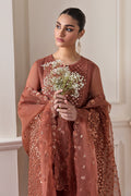 Rust Organza Suit (3-Piece) by Baroque – SF-296, Photo 2