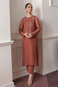 Rust Organza Suit (3-Piece) by Baroque – SF-296, Photo 8