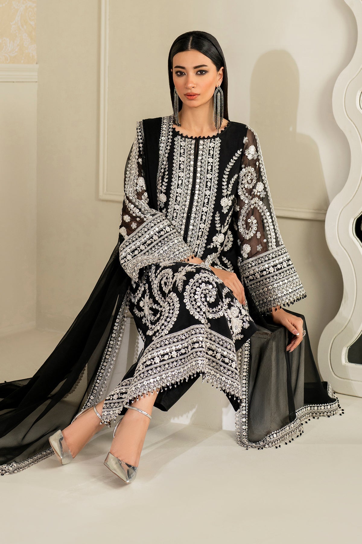 Organza Suit (3-Piece) by Baroque – SF-4158, Photo 5