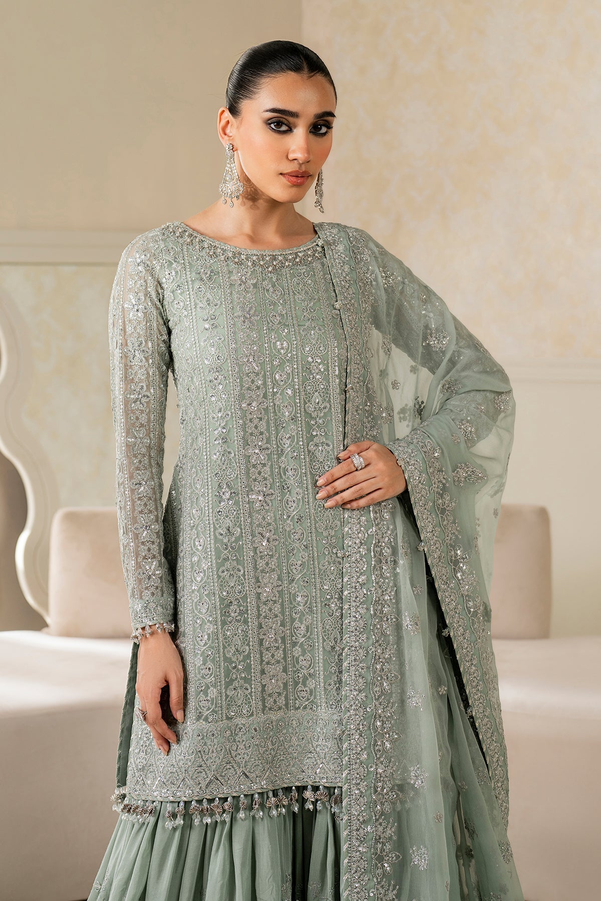 Organza Suit (3-Piece) by Baroque – SF-4160, Photo 4