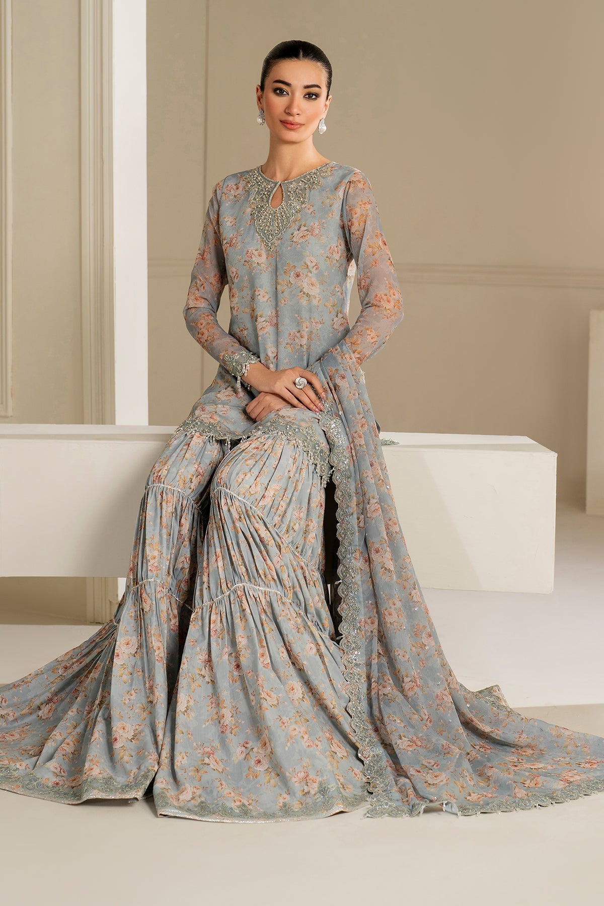 Organza Suit (3-Piece) by Baroque – SF-4165, Photo 6