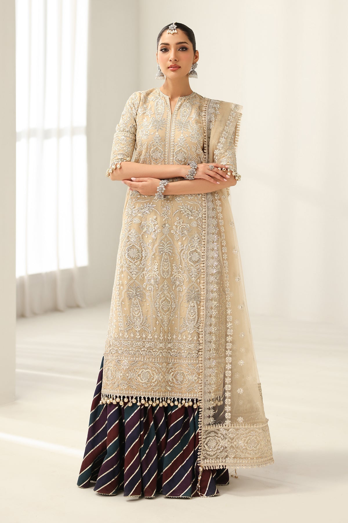 Organza Gharara Set (3-Piece) by Baroque – SF-4183