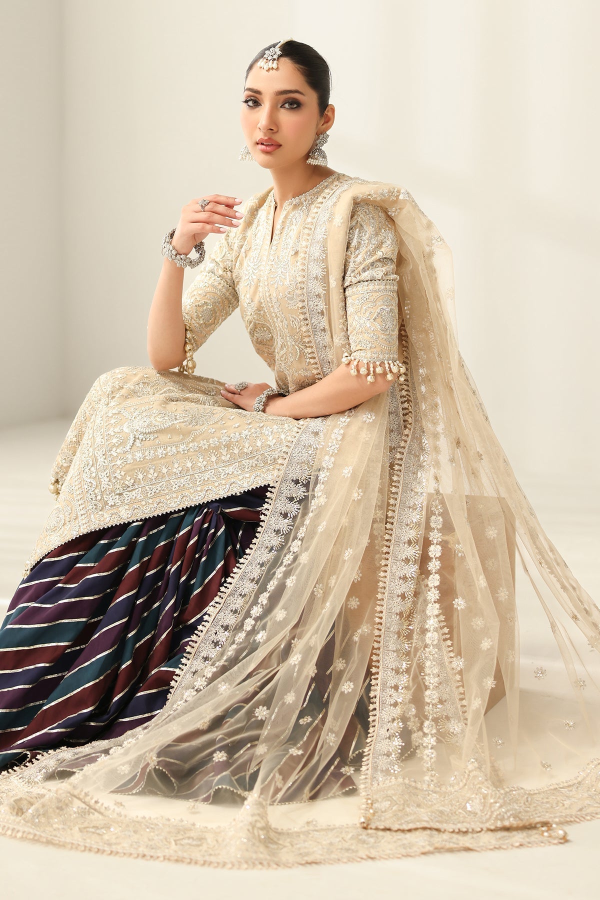 Organza Gharara Set (3-Piece) by Baroque – SF-4183, Photo 3