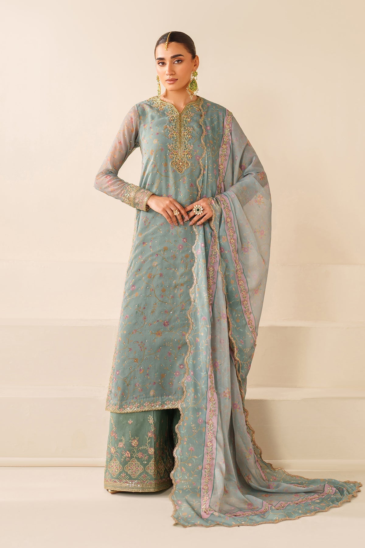 Organza Suit (3-Piece) by Baroque – SF-4278