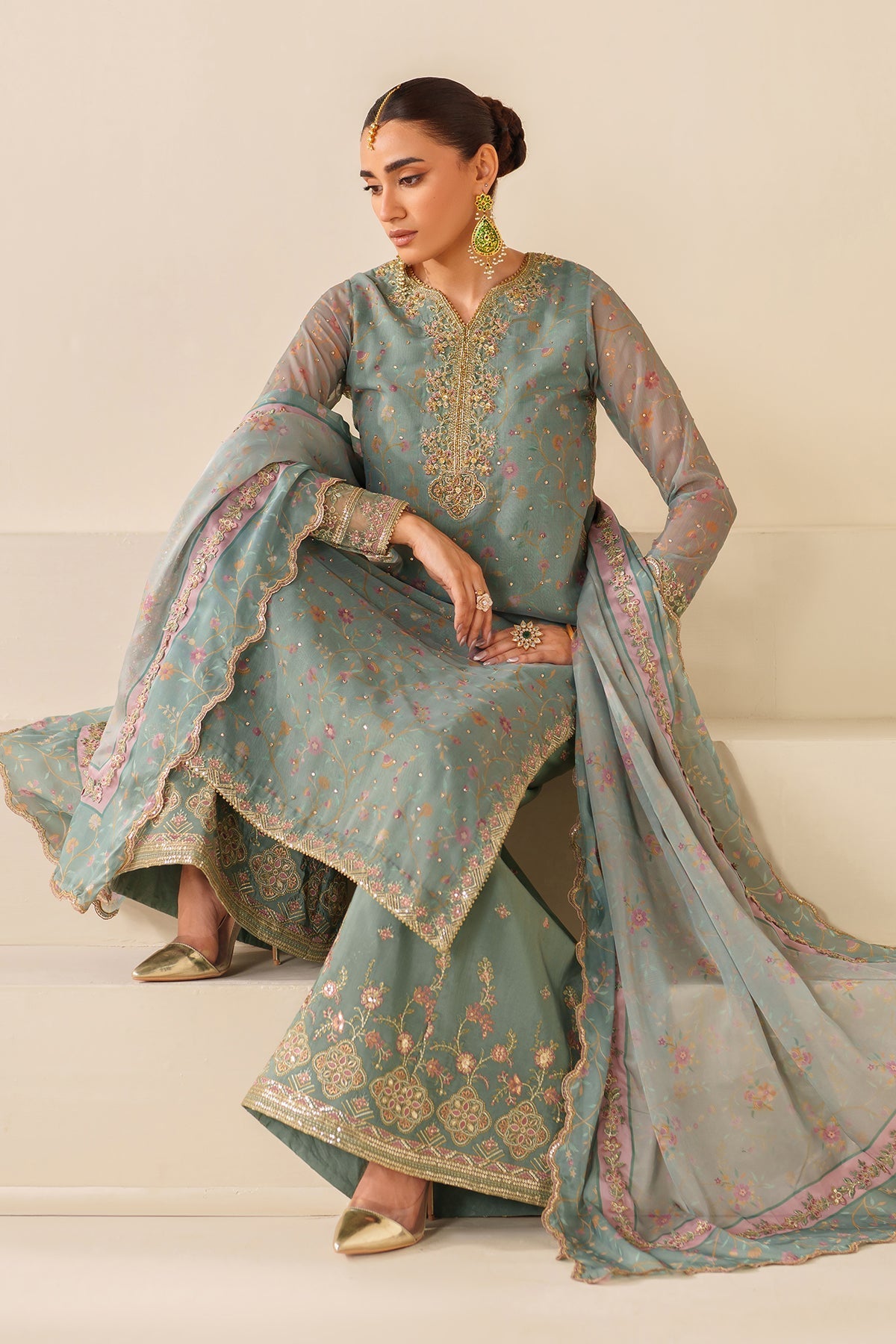 Organza Suit (3-Piece) by Baroque – SF-4278, Photo 7