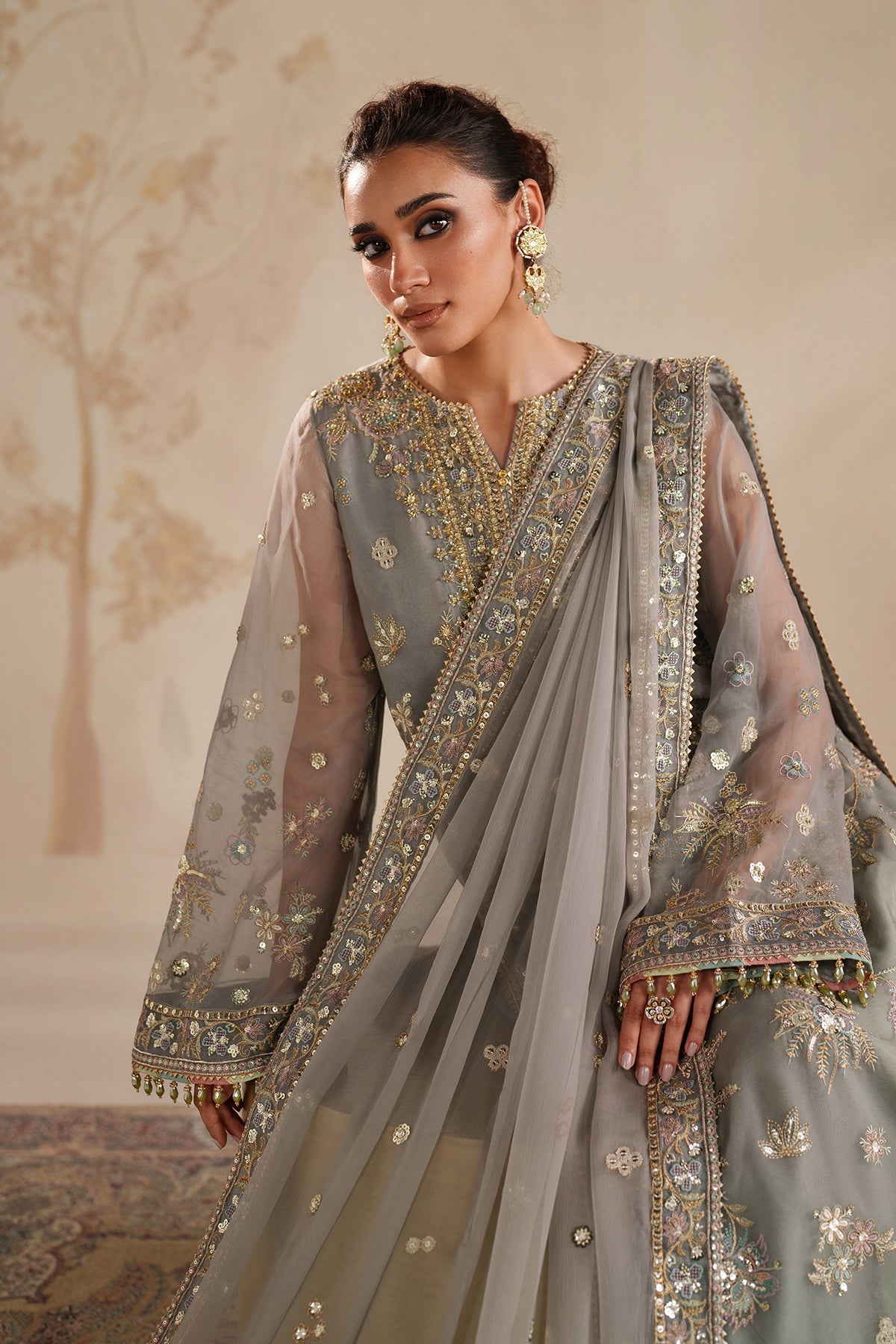 Organza Sharara Set (3-Piece) by Baroque – SF-4364, Photo 7