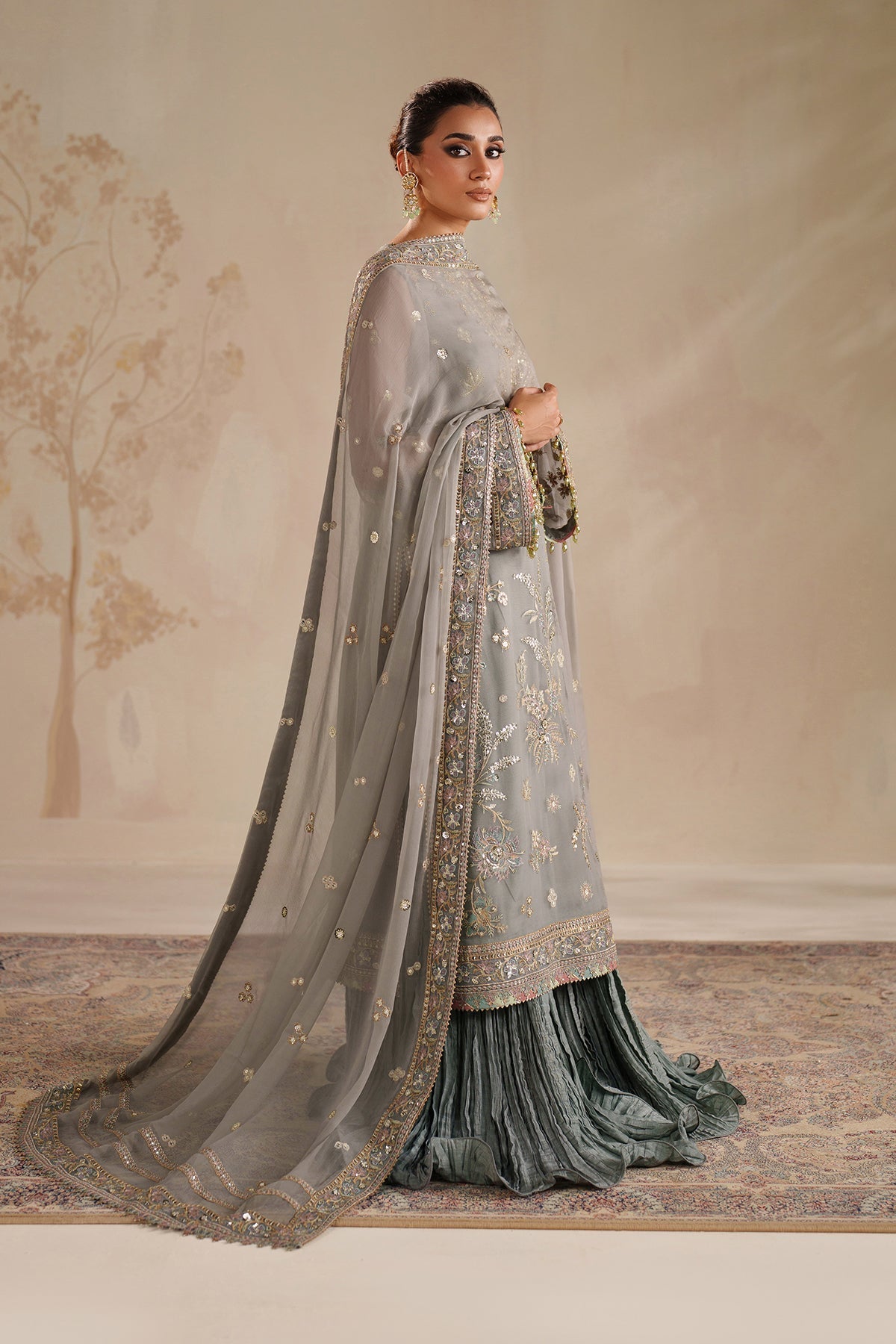Organza Sharara Set (3-Piece) by Baroque – SF-4364, Photo 9