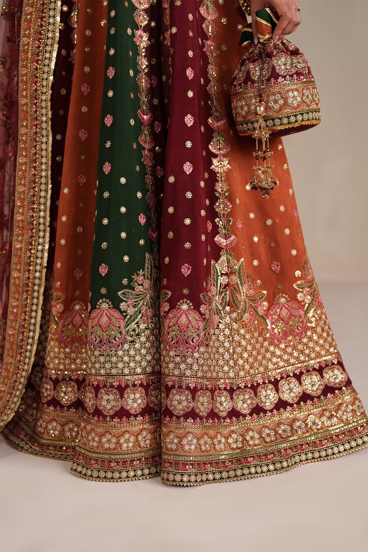 Maroon Raw Silk Suit (3-Piece) by Baroque – SF-4366, Photo 4
