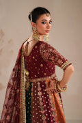 Maroon Raw Silk Suit (3-Piece) by Baroque – SF-4366, Photo 6