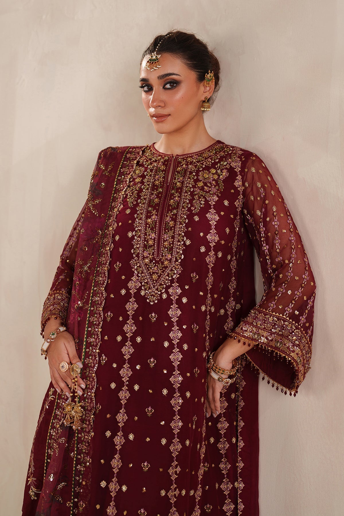 Organza Suit (3-Piece) by Baroque – SF-4367, Photo 6