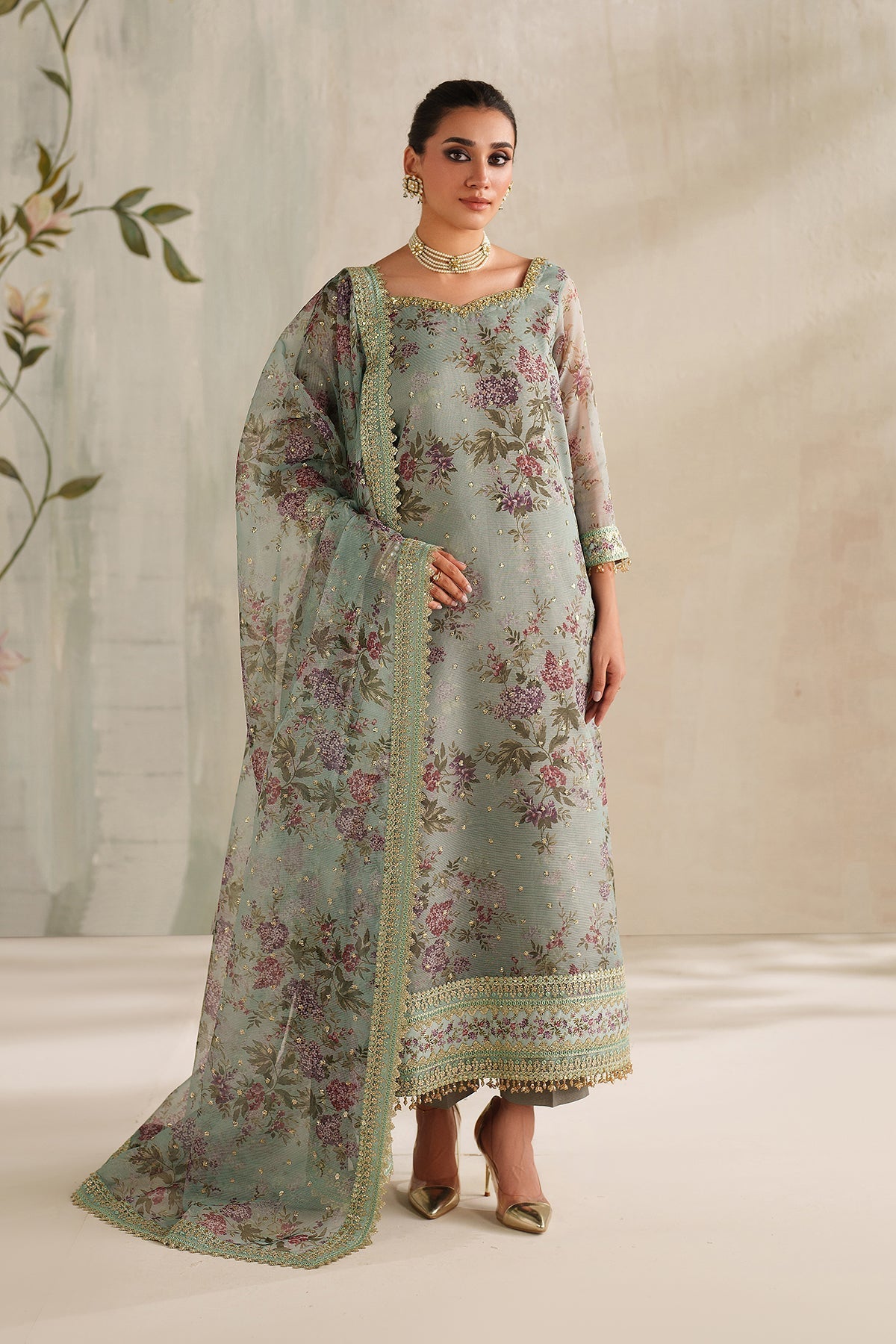 Organza Suit (3-Piece) by Baroque – SF-4373