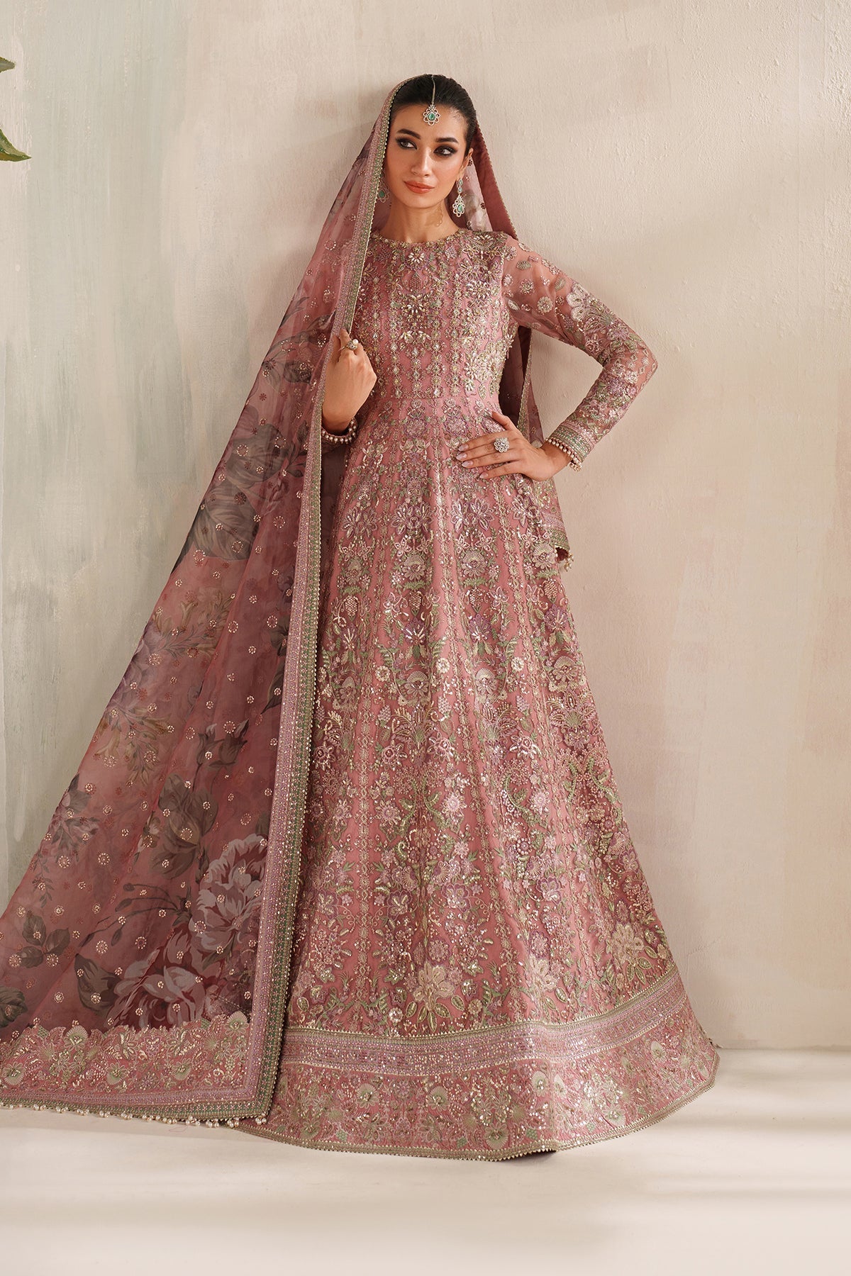 Pink Organza Suit (3-Piece) by Baroque – SF-4377