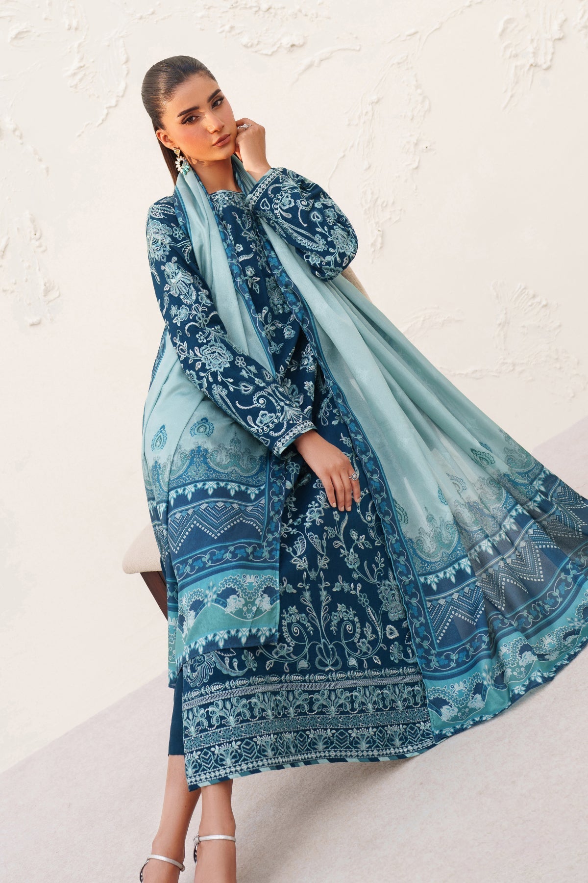 Raw Silk Suit (3-Piece) by Baroque – SF-4384, Photo 7