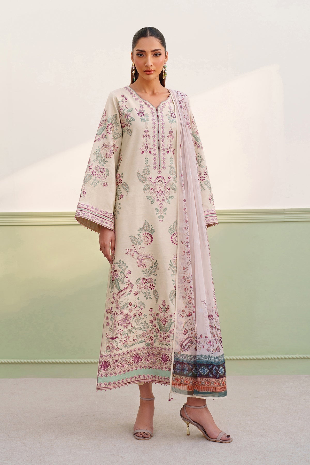 Raw Silk Suit (3-Piece) by Baroque – SF-4385