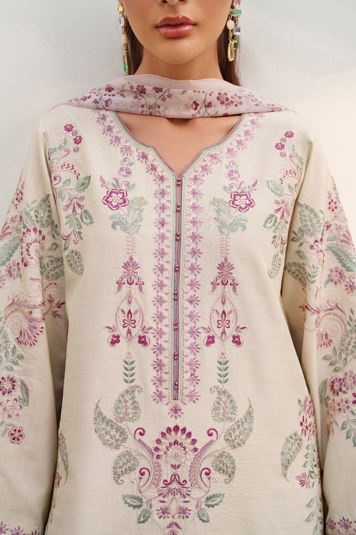 Raw Silk Suit (3-Piece) by Baroque – SF-4385, Photo 3