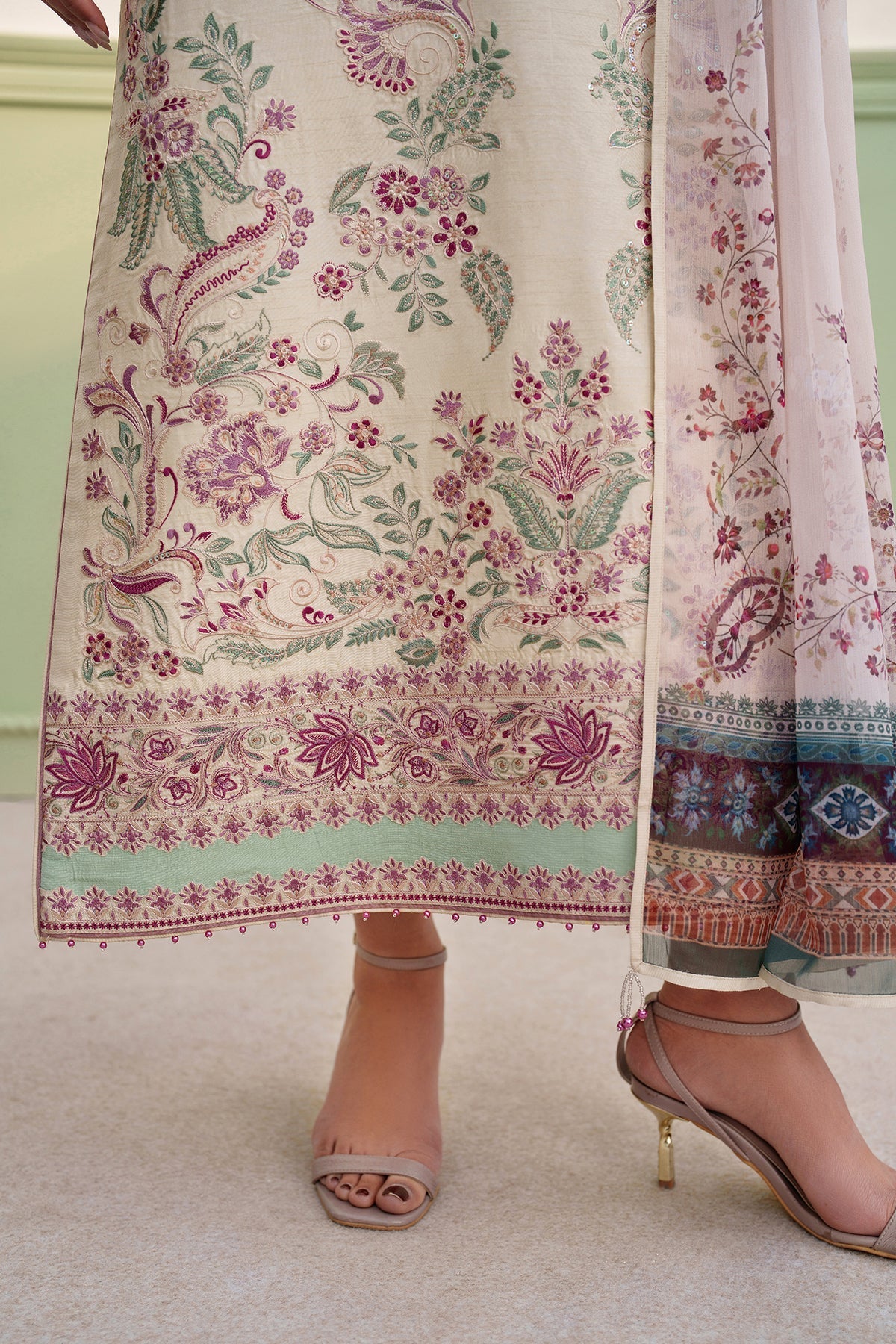 Raw Silk Suit (3-Piece) by Baroque – SF-4385, Photo 5