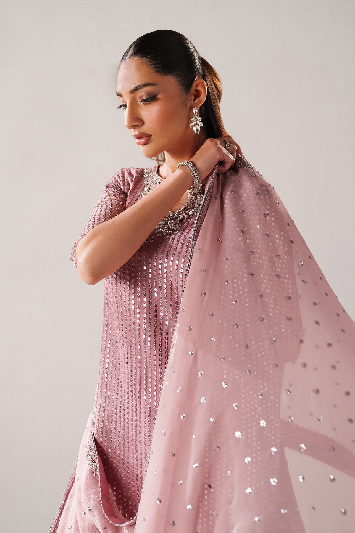 Organza Sharara Set (3-Piece) by Baroque – SF-4388, Photo 3