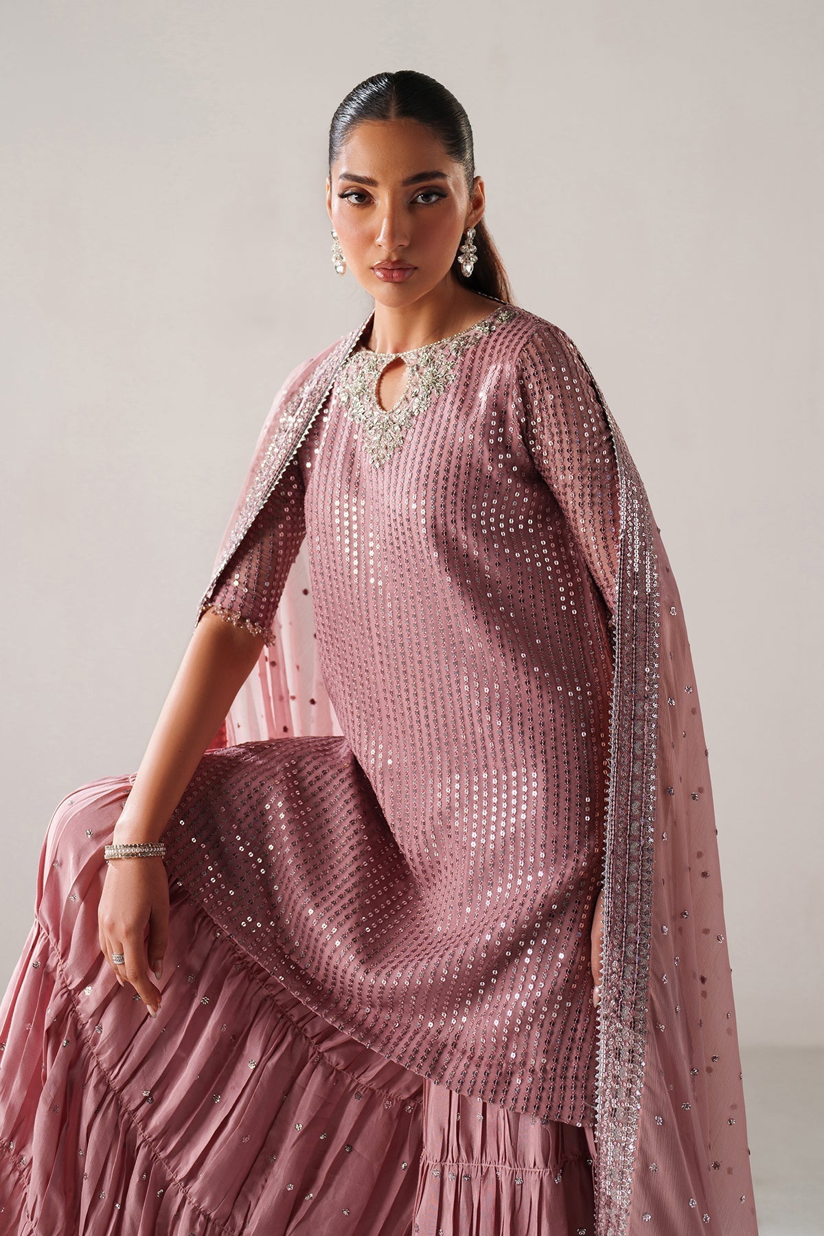 Organza Sharara Set (3-Piece) by Baroque – SF-4388, Photo 6
