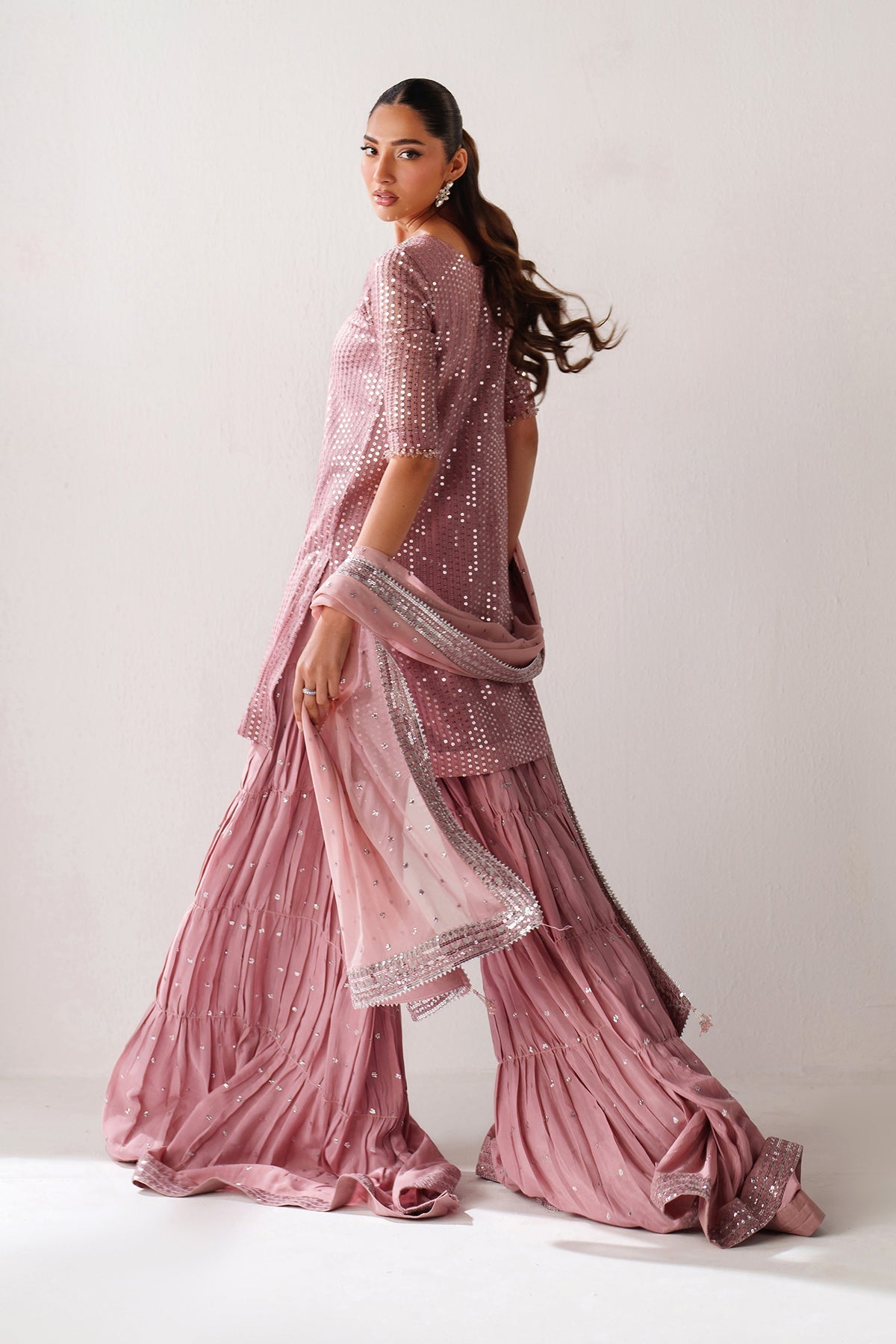 Organza Sharara Set (3-Piece) by Baroque – SF-4388, Photo 9