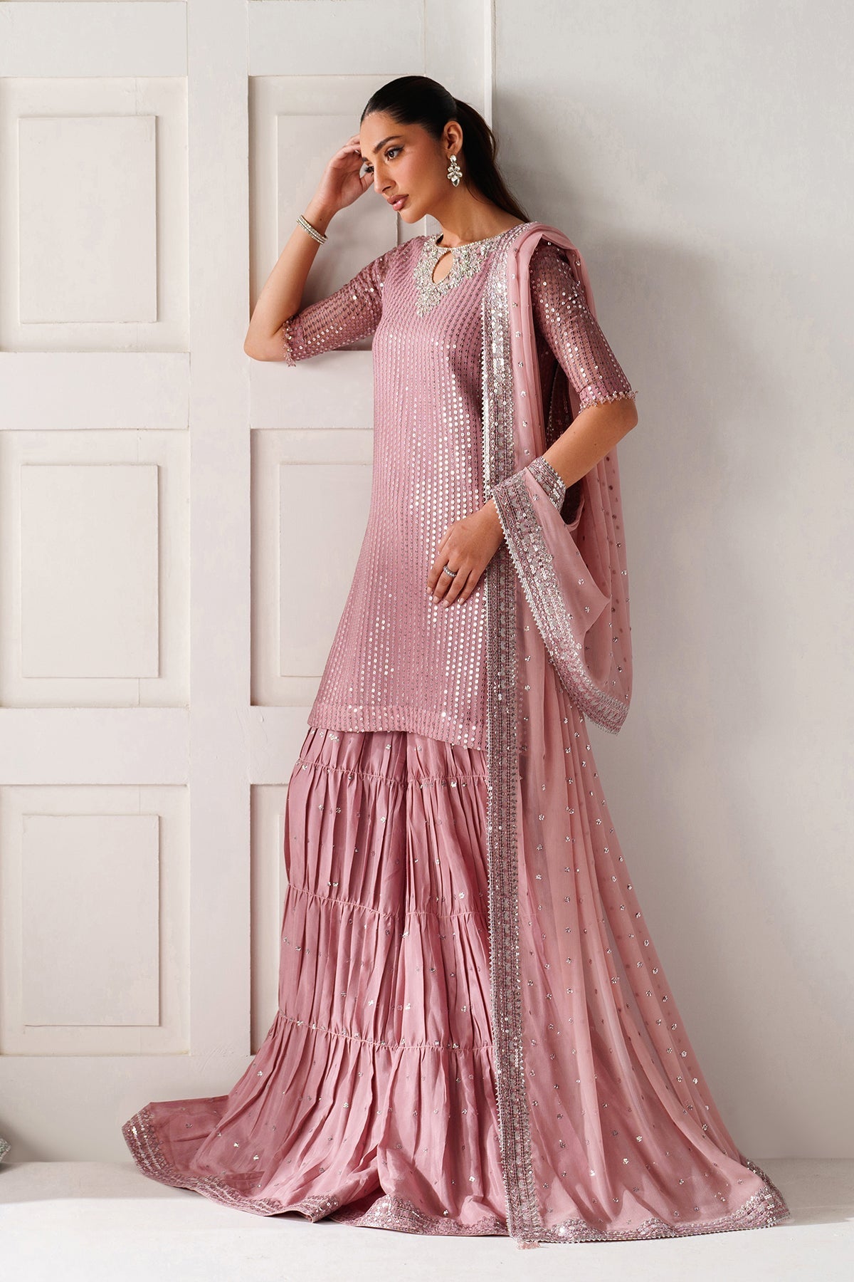 Organza Sharara Set (3-Piece) by Baroque – SF-4388, Photo 10