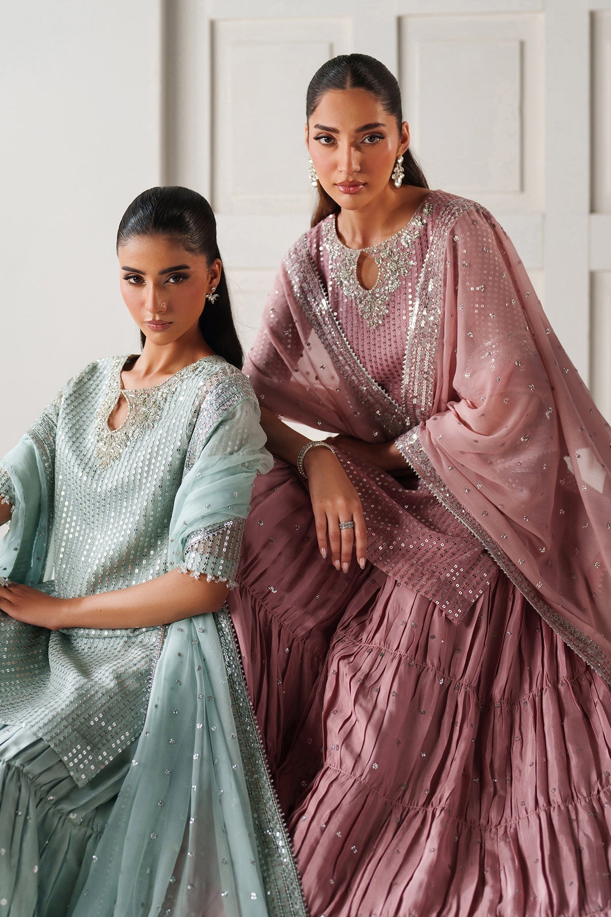 Organza Sharara Set (3-Piece) by Baroque – SF-4388, Photo 14