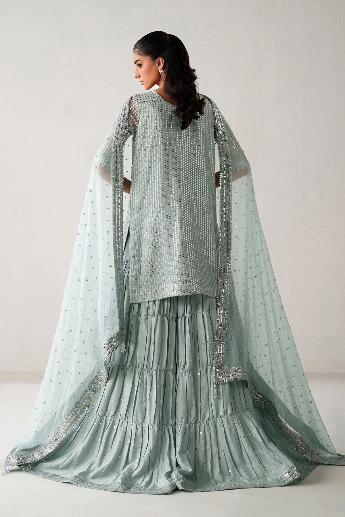 Organza Sharara Set (3-Piece) by Baroque – SF-4389, Photo 2