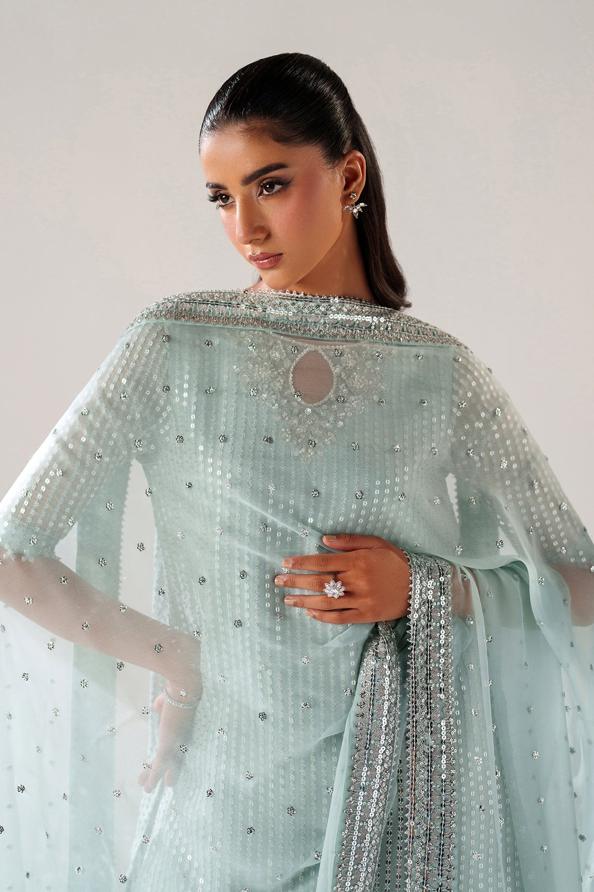 Organza Sharara Set (3-Piece) by Baroque – SF-4389, Photo 3
