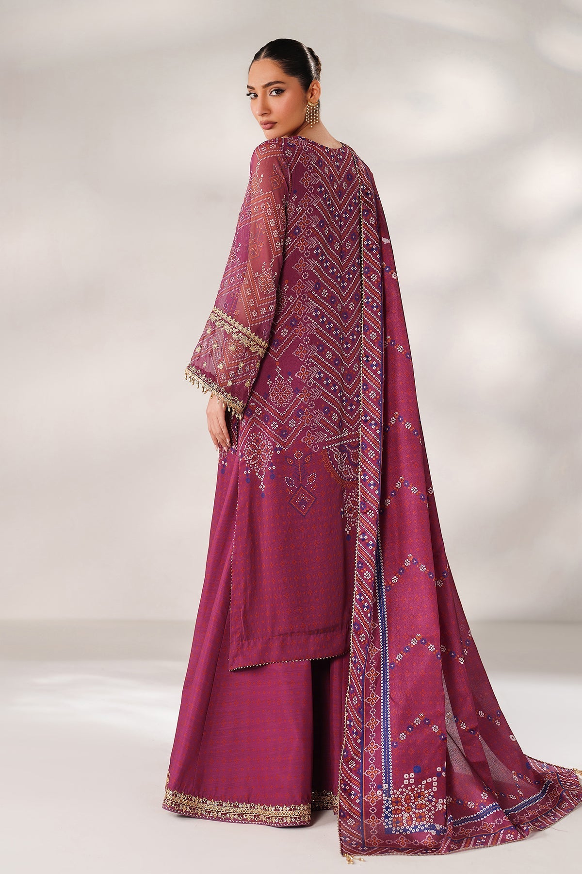 Organza Sharara Set (3-Piece) by Baroque – SF-4390, Photo 2