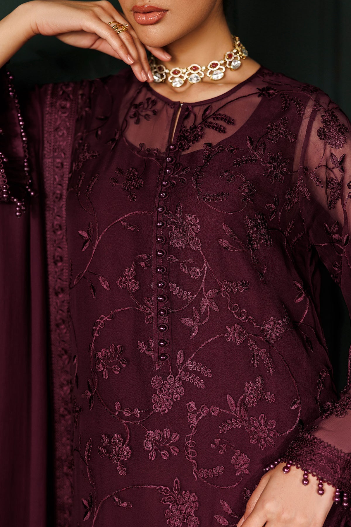 Organza Suit (3-Piece) by Baroque – SF-4436, Photo 3