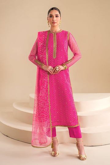 Pink Chiffon Suit (3-Piece) by Baroque – SF-626
