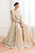 White Chiffon Gharara Set (3-Piece) by Baroque – SF-687, Photo 4