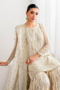 White Chiffon Gharara Set (3-Piece) by Baroque – SF-687, Photo 5